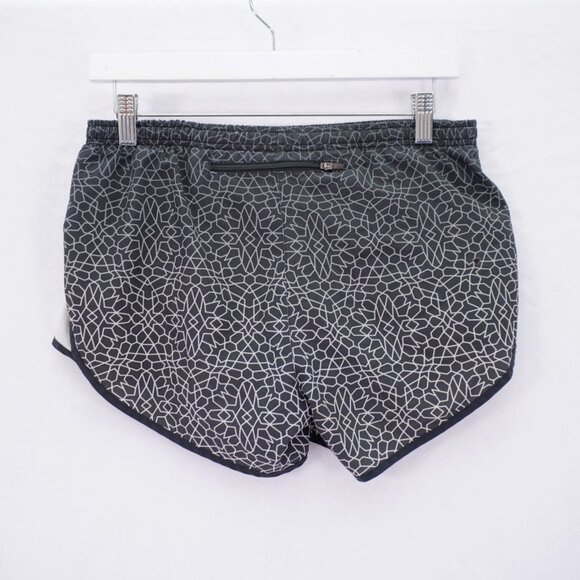 Nike Running Shorts Dri-Fit Black White Geometric Floral Small 28 / 3.25 Mid Ris - Picture 4 of 7